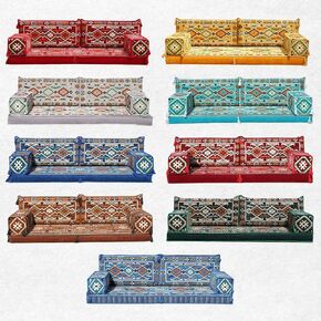 Loveseat Floor Cushions, Custom Floor Sofas, Arabic Majlis, Reading Nook, Single Sofa, Turkish Sofa, Sectional Sofa, Entryway Sofa (Yellow)