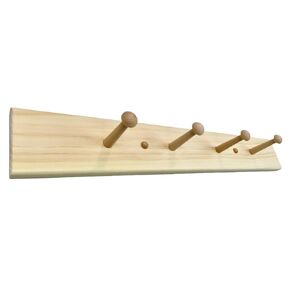 24" Unfinished Pine Shaker Peg Rack