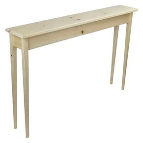46" Narrow Shaker Sofa Table Unfinished - Tapered Leg