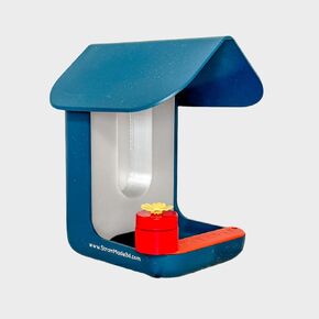 Hummingbird Cup Holder for Bird Buddy – Fits 1.5" Feeder Cups – Durable PETG Plastic – Easy Installation (Red, Cup Holder + Feeder Cup)