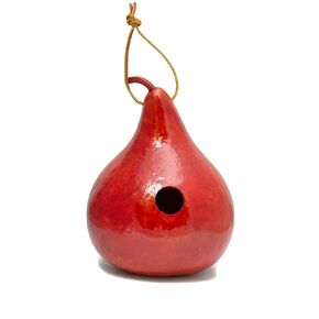 Gourd Birdhouse Garden Décor - 1 Birdhouse in Red, Green, Natural, Mohangy, or Tan