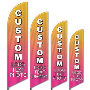 Custom Advertising Feather Flags for Outside Business Personalized Advertising Flags Custom Logo Flag (Only Flag)