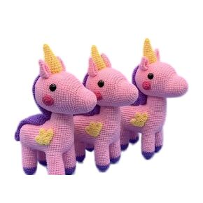 Hand Made Crochet Dolls and Imaginary Animals Plushies (PURPLE DRESS DOLL (1))