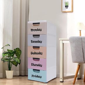 Days of the Week Label Set | Teacher labels | Week day vinyl sticker set(Storage bin not included)
