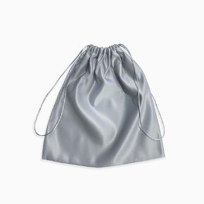 Silver Satin Dust Bag - Extra Small to Extra Large - Silk peau de soie dust bag made in USA (XXS Square - 7x7")