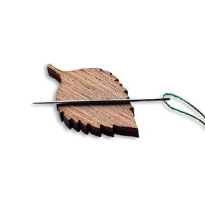 Needle minder tree leaf cross stitch magnet pattern holder embroidery Xstitch