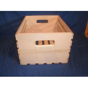 L.P. crate Unfinished wooden crate handmade wood crate vinyl record cratewood crate storage crate wooden storage crate wooden L.P. storage crate