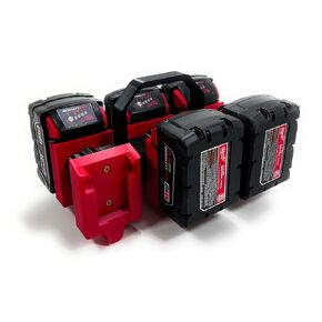M18 Battery Holder – Secure 6-Slot Storage Case for Milwaukee Li-Ion Batteries (1.5Ah–8.0Ah) – Rugged 3D Printed Organizer – Compact ABS Build – Batteries Not Included