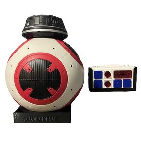 Wall mount for BB8 Droid Depot Star Wars Galaxy’s Edge with remote holder