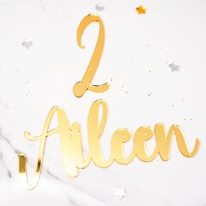Custom Cake Name Sign with age | Acrylic Cake Name Plaque | Personalized Cake Name Plate Plaque | Cake Letters | Cake Decoration for Birthday BabyShower Wedding