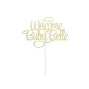 Custom Welcome Baby Glitter Cake Topper - any color