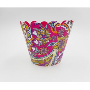 Boho Cupcake Wrappers, Birthday Party Supplies, 12pc Set