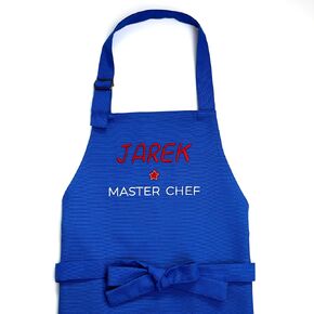 Kids Apron - Embroidered Personalized Cooking Apron with Name - Gift for Girls Age 2-16 years - Adjustable Cotton Chef Apron - Perfect for Baking, Kitchen, Birthday or Christmas Gift for Child (pink)