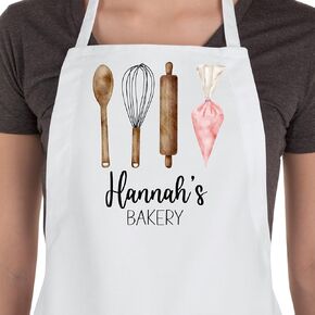 Personalized Baking Kitchen Apron with Two Pockets, Adjustable Neck Strap for Kitchen, and Baking, Bakery Tools, Mother's Father's Day gift