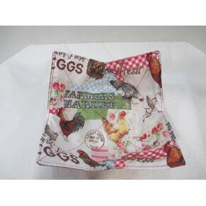 Farmers Market Soup Bowl Cozy Reversible, Microwavable