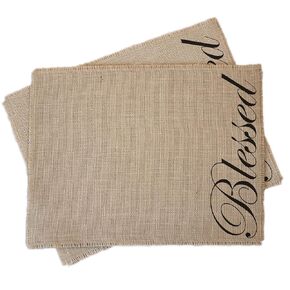 Blessed Burlap Placemats