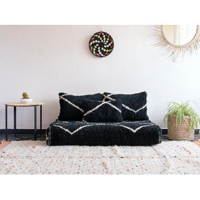 Moroccan Style Floor Couches, Modular Sofa, Floor Cushions, Sectional Sofa, Floor Pillow, Loveseat Sofa, Floor Couch, Moroccan Furniture, Sofa Bed (Yellow 21, 5 ft Floor Sofa)