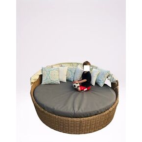 Outdoor Daybed Cover - Replacement Daybed Cover with drawstring in Sunbrella Canvas fabric - Customizable sizes - Sun bed cushion cover, COVER ONLY (foam insert and daybed NOT included)