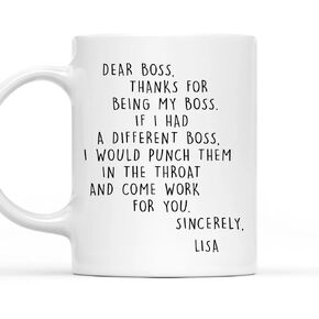 If I Had A Different Boss - Personalized Custom Coffee Mug, Thanks For Being My Boss If I Had A Different I Would Punch Him And Find You 11 Oz Funny Coffee Mug, Best Boss Gifts for Men