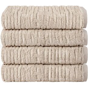 SKL Home CloudSoft Cotton Luxury 6-Piece Towel Set, Oatmeal