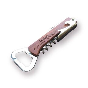Engraved corkscrew opener, Personalized wood bottle opener, Wine corkscrew, custom bottle opener, Groomsman bottle openers, / Laser Engraved