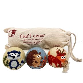 Fluff Ewes Wool Dryer Balls 3 Pack, Hedgehog & Homies, XL in Kuwait