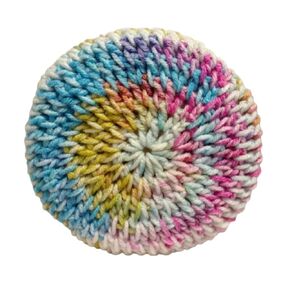 Toilet Paper Cover Retro Multi Color Yellow Round Bathroom Crochet Handmade