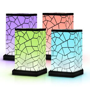 مصباح الصداقة التصميم الكلاسيكي - أفضل مصابيح مصابيح Wi -fi لمصباح LED LED للمسافة الطويلة ، والاتصال ، والعلاقة ، والصداقة ، والهدية ، أكثر من 200 لون ، إعداد التطبيق - مجموعة من 4