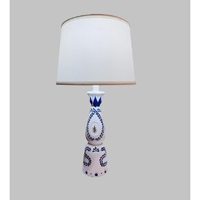 Desk Lamp Talavera white and Blue (shade Included)