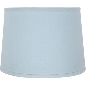 32311A Transitional Hardback Empire Shaped Spider Construction Lamp Shade in Light Blue, 14" wide (12" x 14" x 10")