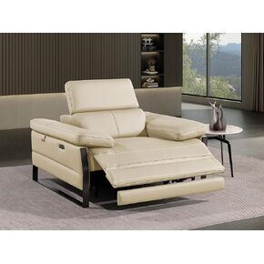 BlackJack Furniture Antonio Power Reclining Sofa, 3 Seater Modular Couch with Top Grain Italian Leather and Pillow Wide Armrests, Triple Electric Recliners & Headrests, Black in Saudi Arabia