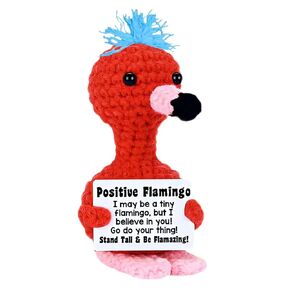 Funny Positive crochet Flamingo - Positive Flamingo Anniversary Gifts College Kindergarten Graduation Gifts for Teens Best Friend women