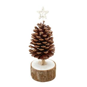 Wooden Colored string lights Night Light 1 PCS Big PineCones Tall All Natural,Wood Chip LEDs, Table Top Ornaments,Holiday Gifts