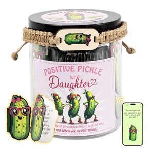 60 Positive Pickle Cards Jar, Affirmation Cards For Daughter, Daughters Birthday Gift Ideas From Mom, Dad, Daughter Gifts From Mom, Daughter gifts, Unique Birthday Gifts For Daughter in Law Bracelet