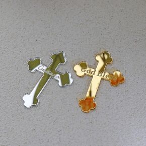 Custom Baptism Name Tags,30Pcs Cross Baptism Tags for Favors,2x1.5inch Personalized First Communion Tags for Baby Shower Gifts