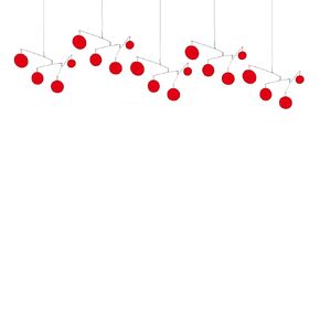 POLKA DOT CRAZY! The Atomic Mobile Red - MODular Hanging Art Mobiles - 5 Sizes - Mid Century Modern Style