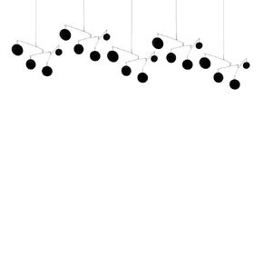 Mod Polka Dots! The Atomic Mobile - أسود معلق للفنون المعلقة - 5 أحجام - منتصف القرن النمط الحديث
