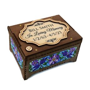 Memorial Custom MP3 Music Box, Voice Recording Or Favorite Song Memory Box, Photo Image Print Inside
