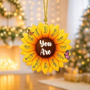 Sunflower Gifts for Women - Sunflower Car Rearview Mirror Hanging Accessories - Birthday, Christian Gifts for Women - Christmas Ornament & Car Hanging Decoration