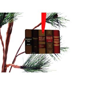 Jane Austen Aluminum Christmas Tree Ornament
