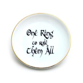 One ring to Rule Them All ring dish with 22K gold accent, LOTR