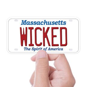 ملصق Massachusetts الشرير - ملصق لوحة ترخيص لطف بوسطن للاصطاع