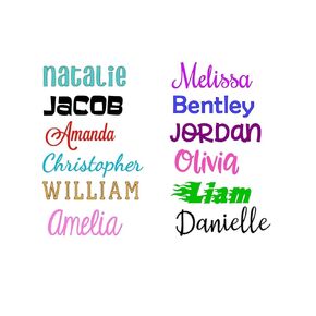 Name or Word Decal - Personalized - Solid and Glitter Color Choices - Custom - Choose Size, Font, and Color - Adhesive Die Cut Vinyl Lettering for Cup, Tumbler, Car Window, Laptop, Boat, Vehicle