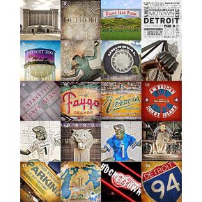 YOU CHOOSE - Set of Four DETROIT Hardboard Drink Coasters - MIX or MATCH Vol. 2