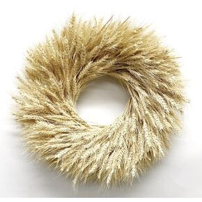 VanCortlandt Farms Handmade Natural Dried Flower Blonde Wheat 19" - 20" Wreath