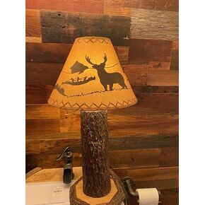 Rustic Oil Kraft Laced Scenic Lamp Shades - Deer (9, X-Small)
