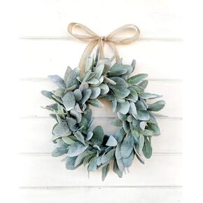 Mini lambs ear wreath