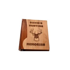 Engraved Wood Personalized Photo Album "Hunting Memories" - Large