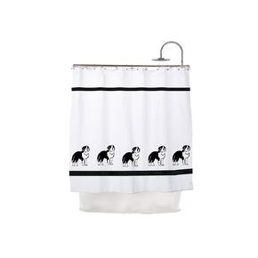 St Bernard Dog Shower Curtain - In Your Choice of Colors - Custom Made Bath Decor