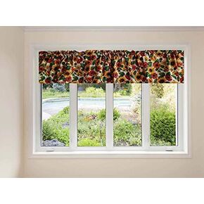 Sunflower Curtains, Kitchen Curtains, Cheerful Curtains, Flower Curtains, Yellow Curtains, Sunny Curtains (40 Inches Wide x 15 Inches Long)